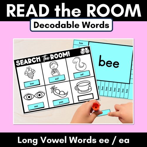 Resource preview 5 for Read the Room Simple Long Vowel Words Bundle