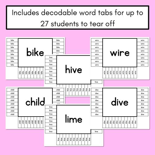 Resource preview 3 for READ THE ROOM - Decodable Words Phonics Activity - Simple Long Vowel I: i & i_e