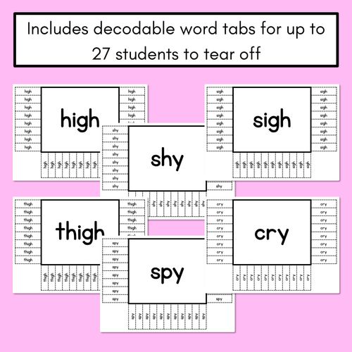 Resource preview 3 for READ THE ROOM - Decodable Words Phonics Activity - Simple Long Vowel I: igh & y