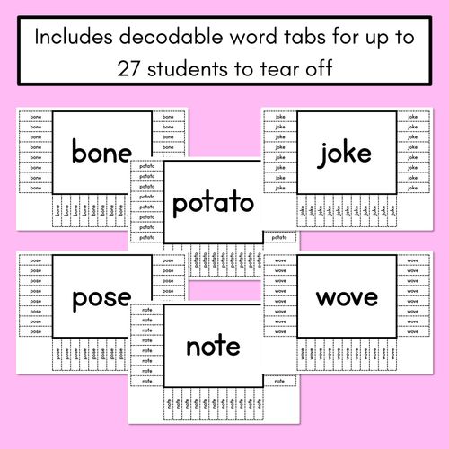 Resource preview 3 for READ THE ROOM - Decodable Words Phonics Activity - Simple Long Vowel O: o & o_e