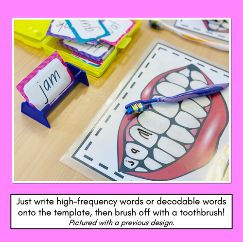 Resource preview 2 for Phonics Teeth Brushing Template - Spelling Activity