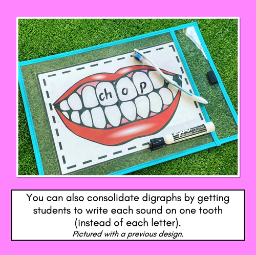 Resource preview 3 for Phonics Teeth Brushing Template - Spelling Activity