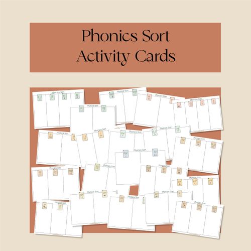 Resource preview 1 for Phonics Sort Activity Cards