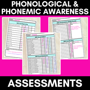 Phonological & Phonemic Awareness Assessments