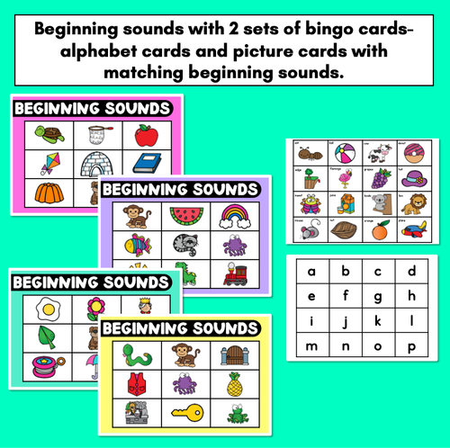 Resource preview 2 for Phonological Awareness Bingo - Beginning Sounds, Rhyme , Syllables