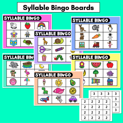 Resource preview 3 for Phonological Awareness Bingo - Beginning Sounds, Rhyme , Syllables