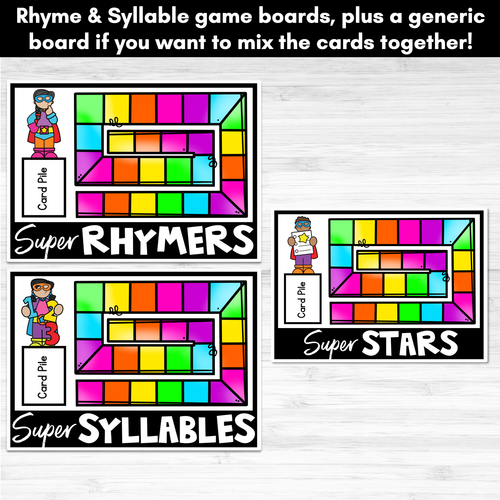 Resource preview 3 for Rhyme and Syllable Board Games - Phonological Awareness