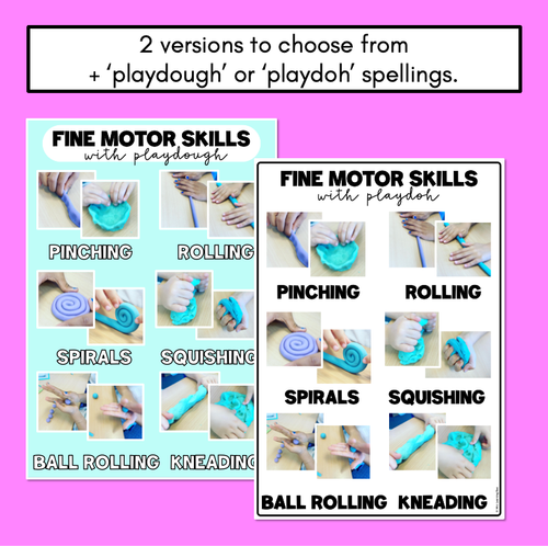 Resource preview 2 for Playdough Fine Motor Handout - Activities to build fine motor skills using playdoh