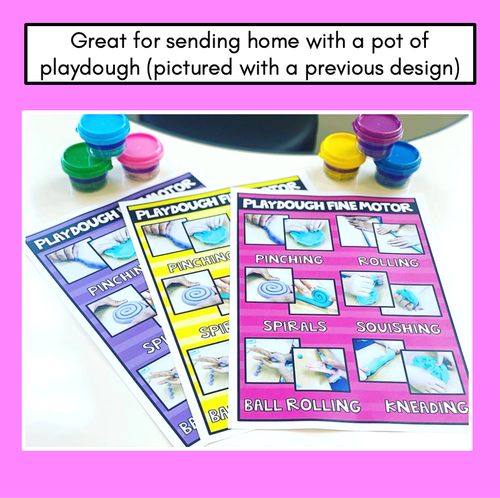 Resource preview 3 for Playdough Fine Motor Handout - Activities to build fine motor skills using playdoh