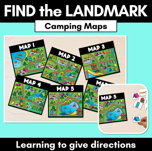 Resource preview 1 for Find the Landmark - Learning to give directions - Camping Maps