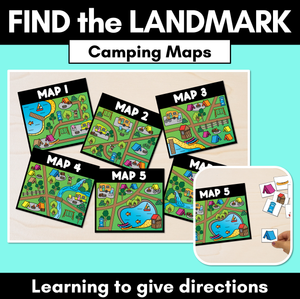 Find the Landmark - Learning to give directions - Camping Maps