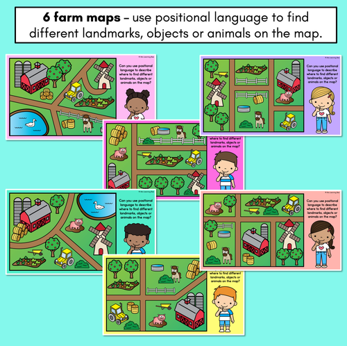 Resource preview 2 for Positional Language for Map Directions Slides - Learning to give directions