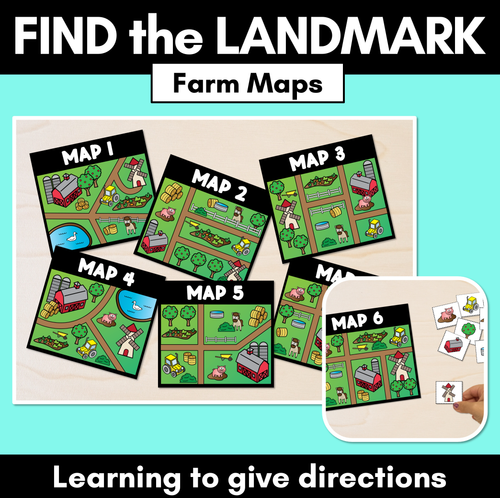 Resource preview 1 for Find the Landmark - Learning to give directions - Farm Maps