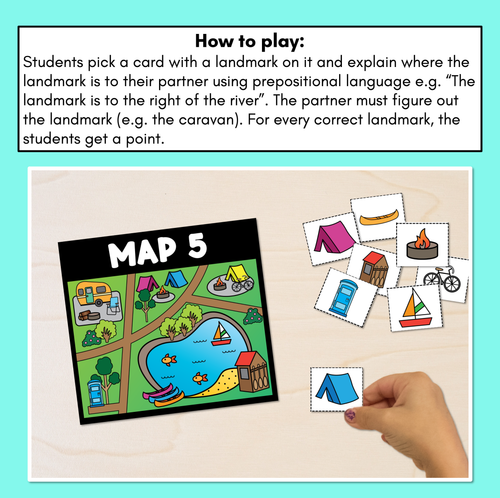 Resource preview 2 for Find the Landmark - Learning to give directions - Camping Maps