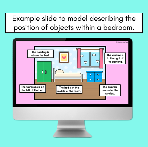 Resource preview 2 for Describing the position of objects in bedrooms - Position Slides