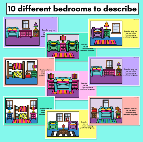 Resource preview 3 for Describing the position of objects in bedrooms - Position Slides