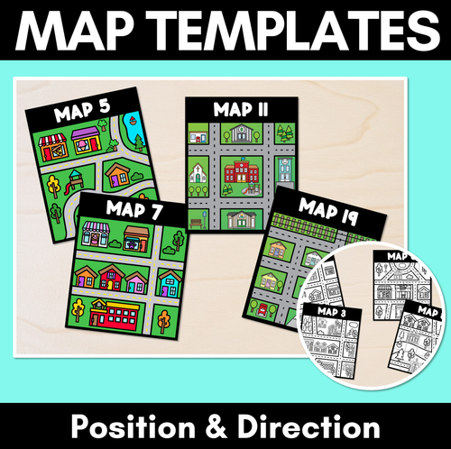 Resource preview 1 for Map Templates for Position & Direction Activities