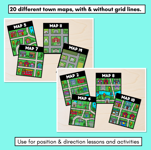 Resource preview 2 for Map Templates for Position & Direction Activities