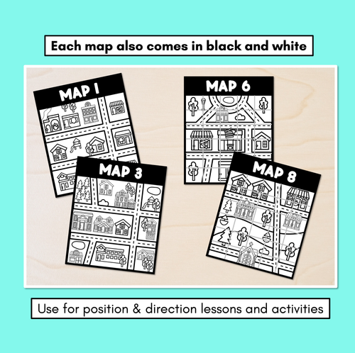 Resource preview 3 for Map Templates for Position & Direction Activities