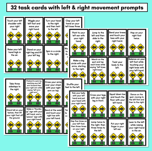 Resource preview 2 for Left & Right Movement Task Cards