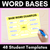 1 for WORD BASE Student Brainstorm Templates - includes base word reference pages