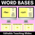 1 for WORD BASE TEACHING SLIDES - Slides with meaning, word origin & examples