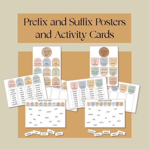 Resource preview 1 for Prefix and Suffix Posters and Activity Cards