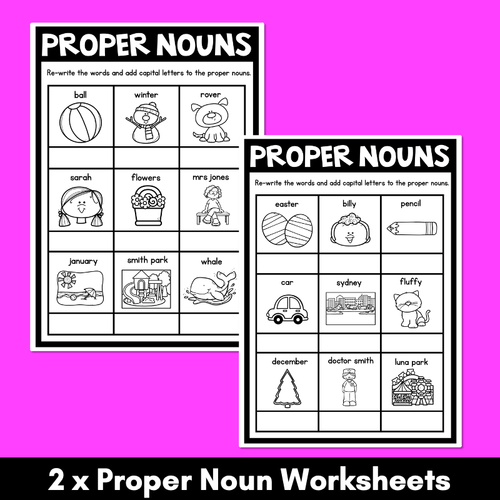 Resource preview 2 for Proper Noun Worksheets