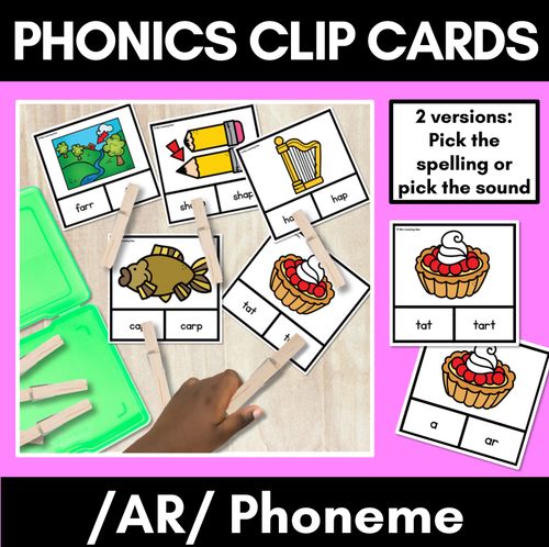 Resource preview 1 for R-Controlled Vowel Sound AR - Clip Cards