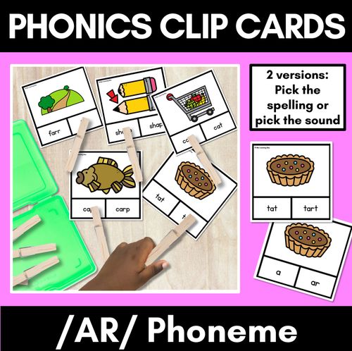 Resource preview 4 for R-Controlled Vowel Sounds Clip Cards Bundle