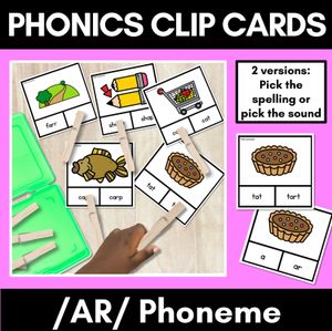 R-Controlled Vowel Sound AR - Clip Cards