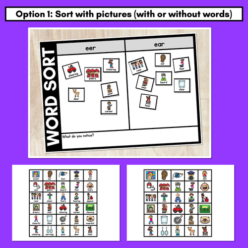 Resource preview 2 for R-CONTROLLED VOWEL EER WORD SORT