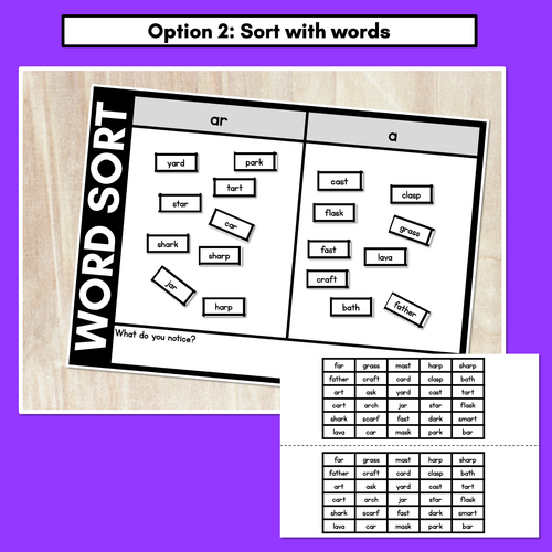 Resource preview 3 for R-CONTROLLED VOWEL AR WORD SORT