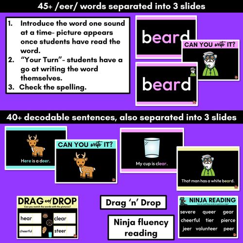 Resource preview 3 for R-Controlled Vowel EER Powerpoint- EER EAR ERE