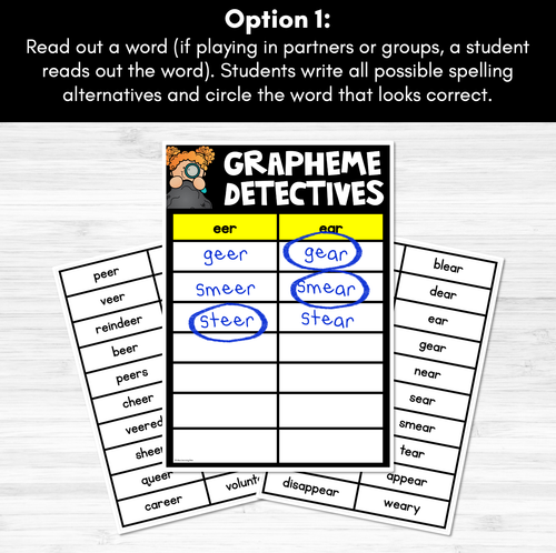 Resource preview 2 for R-Controlled Vowel Eer Sound Game