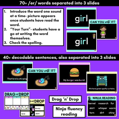 Resource preview 3 for R-Controlled Vowels - ER Sound Powerpoint