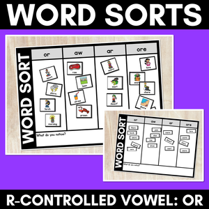 R-CONTROLLED VOWEL OR WORD SORT