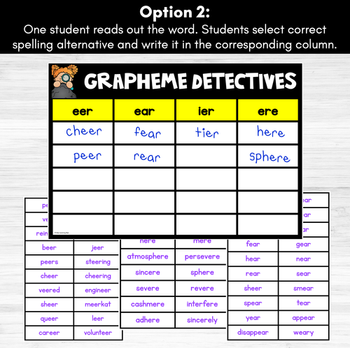 Resource preview 3 for R-Controlled Vowel Eer Sound Game