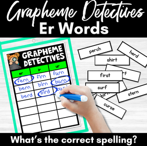 R-Controlled Vowel Er Sound Game