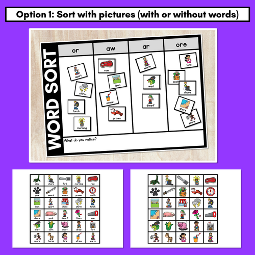 Resource preview 2 for R-CONTROLLED VOWEL OR WORD SORT