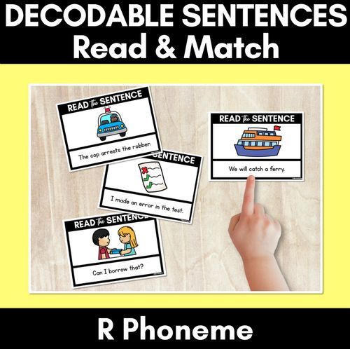 Resource preview 2 for Decodable Sentence Activities for R Phoneme - BUNDLE
