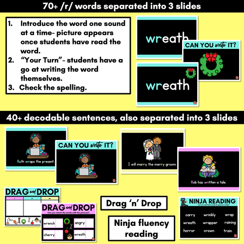 Resource preview 3 for Consonant Sound R PowerPoint - R RR WR