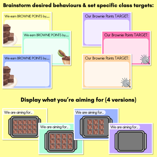 Resource preview 3 for Brownie Point Class Reward System - Whole Class Reward - Rainbow Classroom Decor