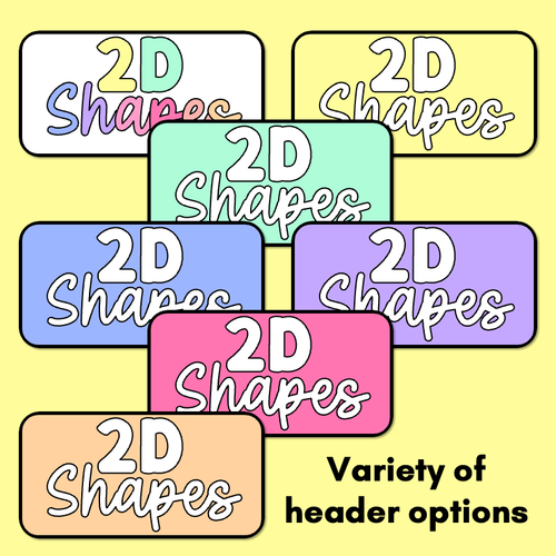 Resource preview 5 for 2D Shape Posters - Rainbow Classroom Decor