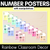 1 for Number Posters 1-30 with ten frames, base ten blocks, tallies & fingers - Rainbow Classroom Decor