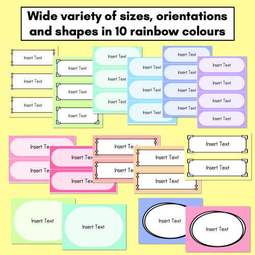 Resource preview 2 for Editable Labels - Rainbow Classroom Decor