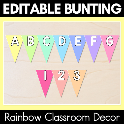 Resource preview 15 for Rainbow Classroom Decor Bundle