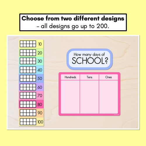 Resource preview 3 for Days of School Display - Rainbow Classroom Decor