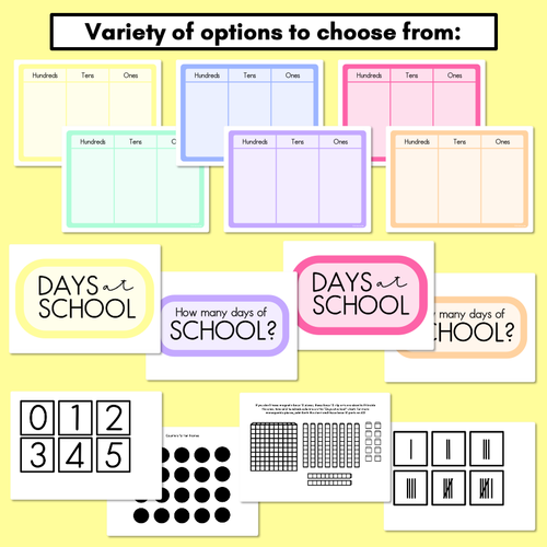 Resource preview 4 for Days of School Display - Rainbow Classroom Decor