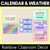 1 for Calendar & Weather Display - Rainbow Classroom Decor